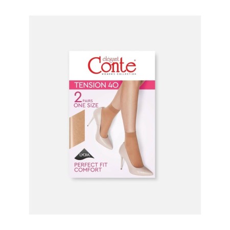 Women's socks Conte Elegant Tension 40, size 23-25, MOCCA color, 2 pairs-1
