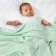 Knitted blanket, size 100x140 cm, mint color