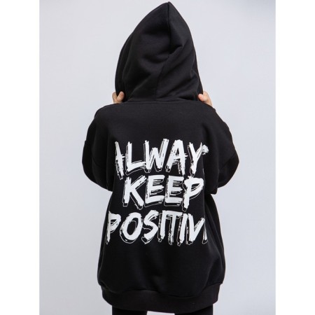 Pulover with a children's zipper, height 128 cm, black color-5