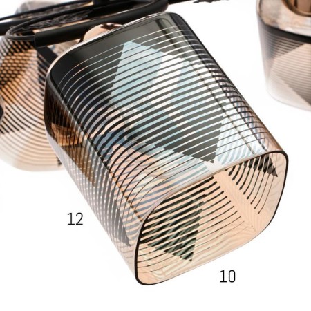 Chandelier 10101/5 5x60W E27, black/amber, 56x56x28 cm-2