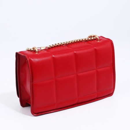 Bag Messenger with zipper, red color-1