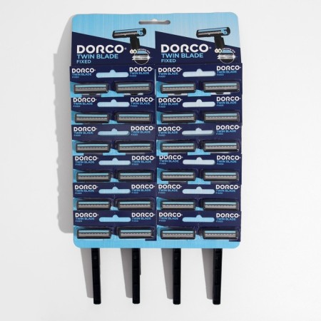 Disposable shaving machine Dorco TG708, 2 blades moisturizing strip