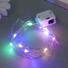 LED thread for multi souvenirs 10 diodes length 1 m from 3xcr1130 batteries