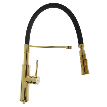 Accoona A4890WF-1 kitchen mixer, single-leaf, brass, black/gold-1