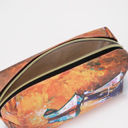 Lightning cosmetic bag, brown color-2