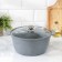Frying, 5 l, glass cover, anti-stick coating, light gray color