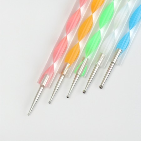 Dots are bilateral, 5 pcs, 13 cm, d = 0.5/1/1.5/2/3 mm, multi -colored-1