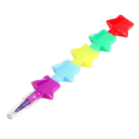 Pencil of wax "stars" 5 colors-5