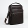 Male bag over the shoulder, Textura, 3 external pockets, brown color