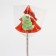 Caramel on a wand "Christmas tree-shock", red, 22g