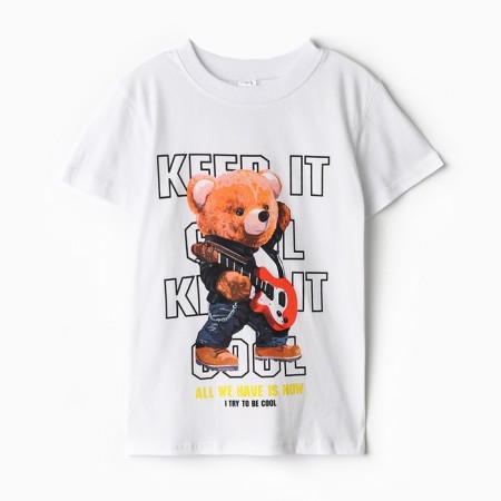 T -shirt for a boy, white color, height 110 cm