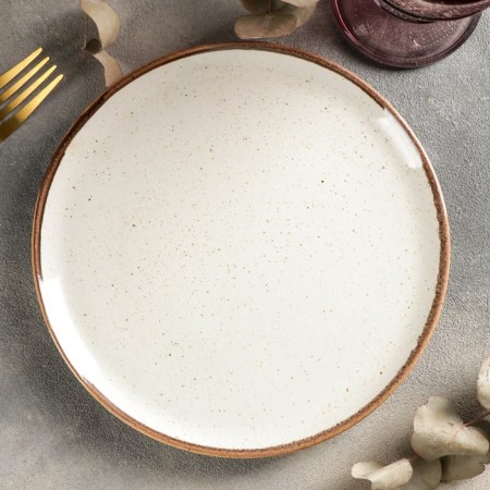 Beege pizza plate, d = 20 cm, beige color-1
