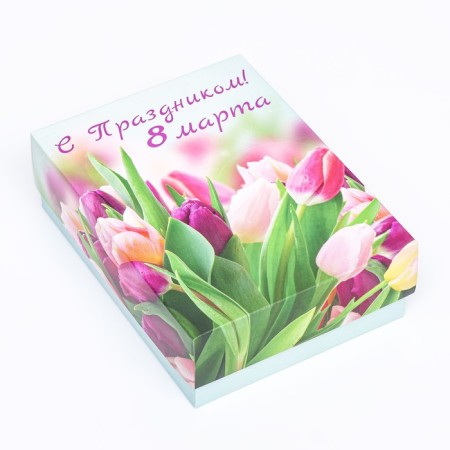 Gift box team "Tulips" 16.5 x 12.5 x 5.2 cm-2