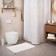 Soft bathroom rug, 60x90 cm, white color