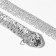 The necklace "ice" snake, white color in silver, 40 cm