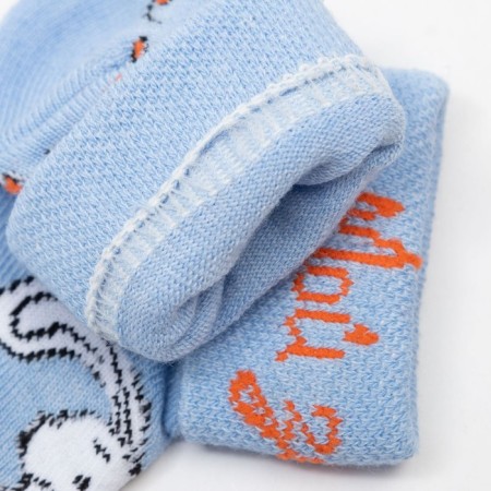 Socks children's bunny, blue color, size 7-8-2