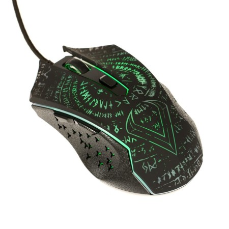 The mouse Qumo Valhalla M35, game, wired, 6 buttons, backlight, 3200 dpi, USB, black