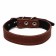 Leather collar on synthetic winterizer, 56 x 2.5 cm, Osh 35-45 cm, brown