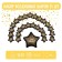 Set of foil balls 19 "Stars", golden clap, 25 pcs.