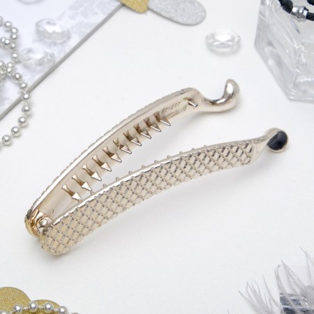 Hair Banana "Classic" Rombs, 10.5 cm, gold-1