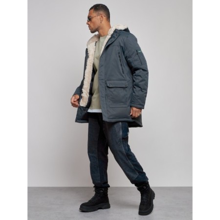 Winter male park, size 56, dark gray color-1