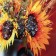 Acrylic painting "Still Life with Sunflowers" 60x39.5 cm