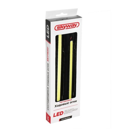 Daytime running lights, Skyway, 12 V, 1 Cob diode, 175 x 3 x 15 mm, set 2 pcs, S01501033-4