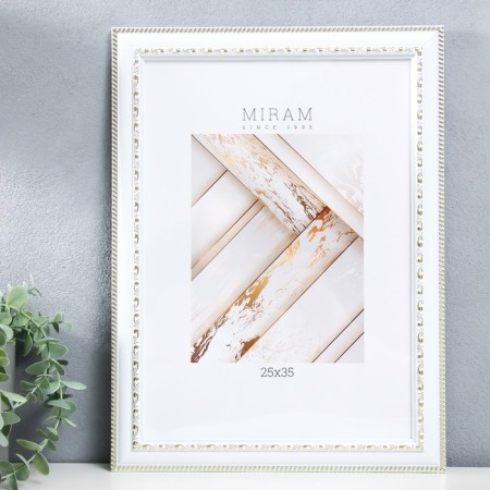 Photo frame plastic "Mira" 25x35 cm white (plastic screen)-3