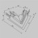 Angle-connector 45 ° Exign built under GCL 12.5 mm, black