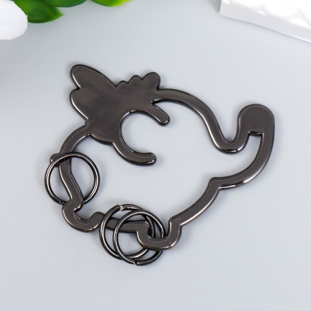 Keychain-key a metal "Elephant with wings" enamel 4.5x5.5 cm-3