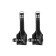Pecado BDSM suspension, "soft" with a white line, genuine leather, black