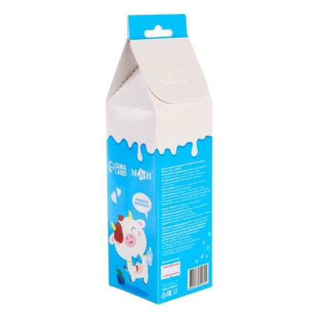 A bottle for feeding Gift "Dairy cocktail", classic throat, 250 ml., 0 months, with a nipple, with handles-7