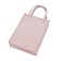 Bag women, genuine leather, pink 20x15x5 cm