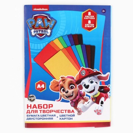Set "Puppy Patrol" A4: 8l color unilateral cardboard + 8l color bilateral paper-6