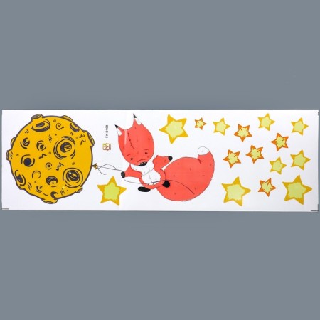 Interior color plastic sticker "Lisenok on an asteroid" 30x90 cm-1