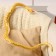 Soft toy "Snake", yellow color, with golden inserts, 15 cm