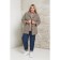 Female jacket, size 64, brown color