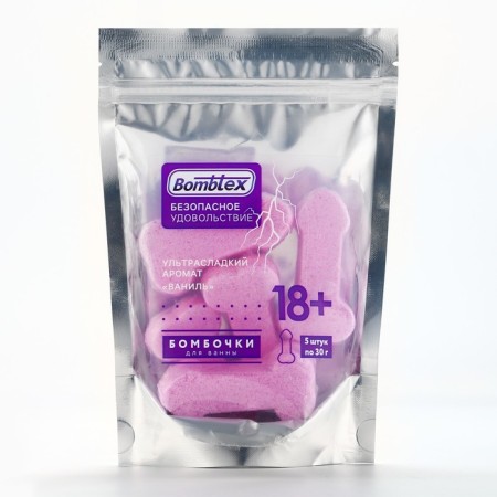Bombtex bath bombs, 5 x 30 g, gift set of cosmetics, 18+, pure happiness-5