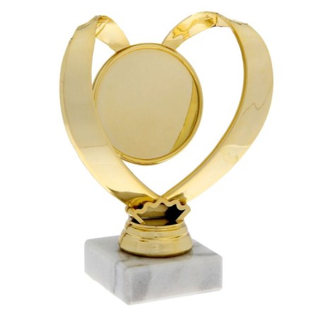The reward figure "Heart", gold, stand stone, 13.5 x 11 cm.-1