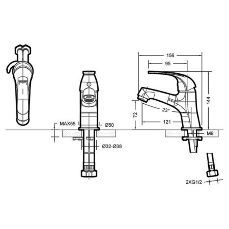 Bravat Fit 7F1135188CP-RUS sink mixer-1