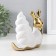 Souvenir Ceramics "Snail" gold with white 13.5x6.5x13.5 cm