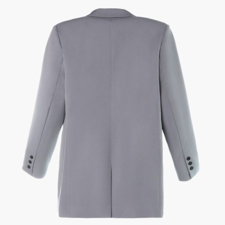 Jacket women's double-breasted Mist Plus-Size, size 58, color gray-blue-9