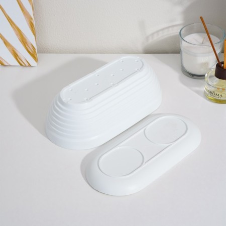A cactus pot with a stand “Alice”, 0.9 l, white color-7