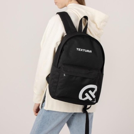 Youth backpack from lightning textiles, 1 pocket, textura, black color-5