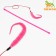 Domesticope-a-piece "snake" with a bell, pink on a pink handle