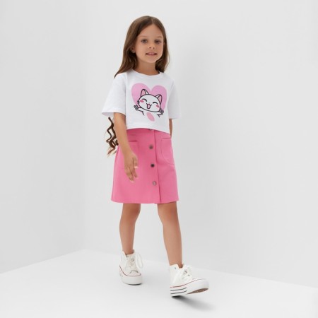 Children's skirt KAFTAN p. 34 (122-128 cm), bright pink-8
