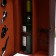 Casket wood, leatherette for 2 bottles "lush leaves" 4 objects 36x12x20 cm
