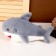 Soft toy "Shark", 25 cm, gray color