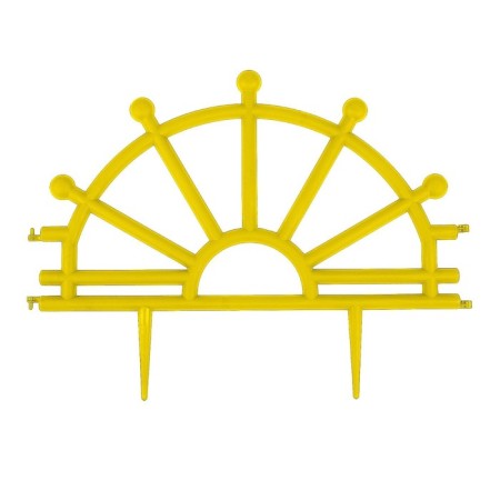 Decorative fence, 32 × 280 cm, 7 sections, plastic, yellow, "helm"-7