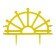 Decorative fence, 32 × 280 cm, 7 sections, plastic, yellow, "helm"